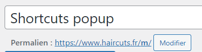 Popup rdv en ligne coiffeur